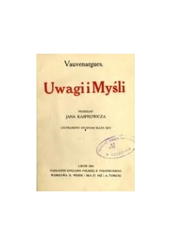 Uwagi i myśli, 1909 r.