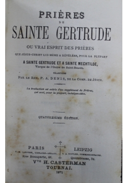 Prieres de Sainte Gertrude 1871 r