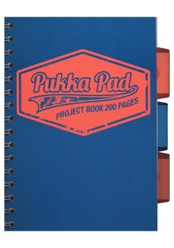 Kołozeszyt A5 Pukka Pad Neon w kratkę 200 kartek niebieski