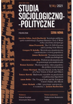 Studia socjologiczo polityczne Seria Nowa 1(14)2021
