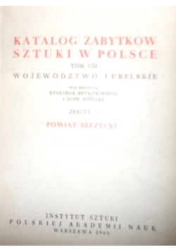 Katalog zabytków sztuki w Polsce, Tom VIII
