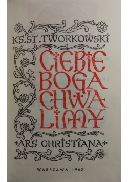 Ciebie Boga chwalmy mszalnik