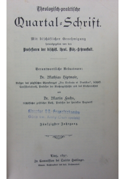 Theologisch praktische Quartalschrift, 1897r.