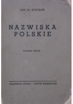 Nazwiska polskie, wydanie drugie, 1936 r.