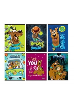 Zeszyt A5 Scooby-Doo w kratkę 54 kartki 10 sztuk mix