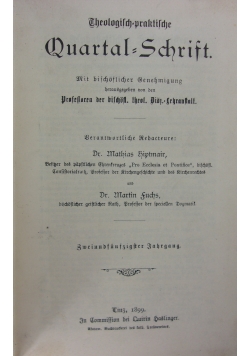 theologisch-praktische quartalschrift, r. 1899