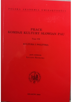 Prace komisji kultury słowian PAU tom 7