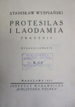 Protesilas i Laodamia, 1925 r.