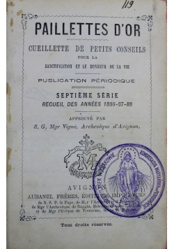 Paillettes Dor Cueillette de Petits Consells 1888 r.