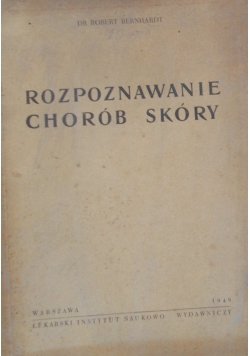Rozpoznawanie chorób skóry, 1949r.