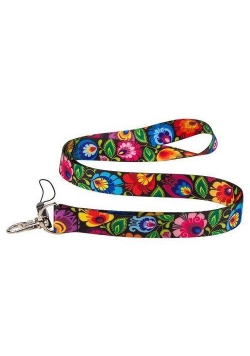 Smycz do kluczy - łowicka czarna 2cm FOLKSTAR