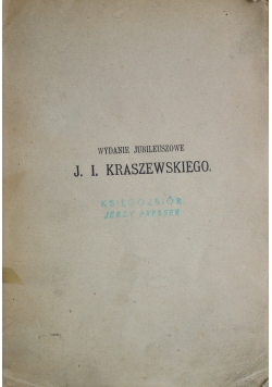 Wybór pism J I Kraszewskiego tom IX  1879 r.