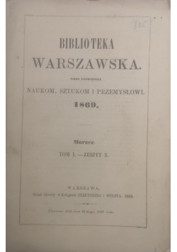 Biblioteka Warszawska, 1869 r.