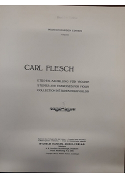Carl Flesch etuden-sammlung fur ..., nuty