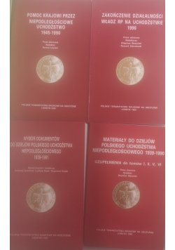 Materiały do dziejów Polskiego Uchodźstwa 4 książki