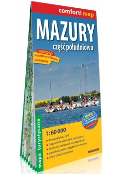 Mazury część południowa  laminowana mapa turystyczna 1:60 000