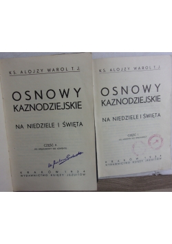 Osnowy kaznodziejskie na niedziele i święta, Tom I - II, 1934 r.