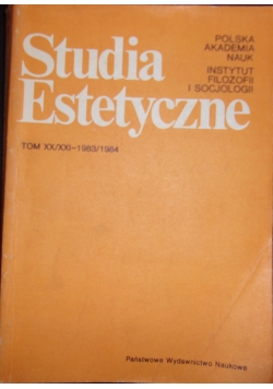 Studia Estetyczne, tom XX/XXI - 1983/1984