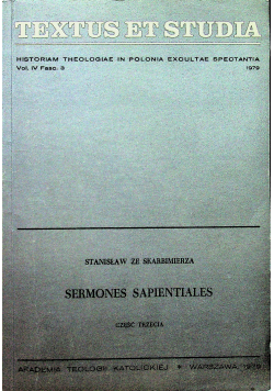 Textus et studia Vol IV