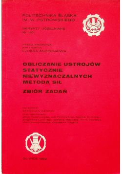 Obliczanie ustrojów statycznie niewyznaczalnych metodą sił