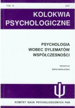 Kolokwia Psychologiczne nr 16