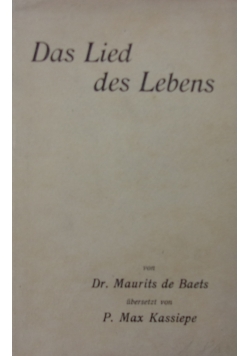 Das Lied des Lebnes, 1923r.