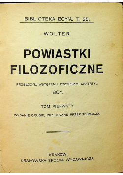 Powiastki filozoficzne  1917 r.