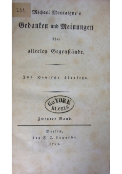 Gedanken und Meinungen, 1793 r.