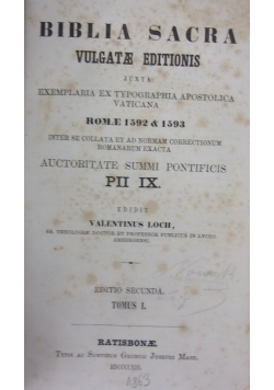 Biblia Sacra vulgatae Esitionis, 1863r.