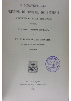Principia de concursu dei generali, 1897 r.
