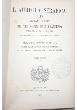 L'Aureola Serafica,1899r.