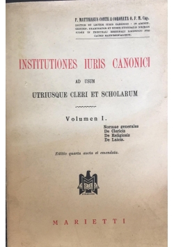 Institutiones Iuris Canonici volume I, 1950 r.