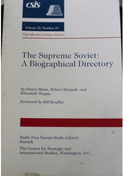 The Supreme Soviet A Biographical Directory