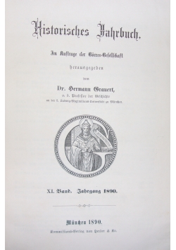 Historisches Jahrbuch, band XI, 1890r.