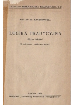 Logika tradycyjna, 1938 r.