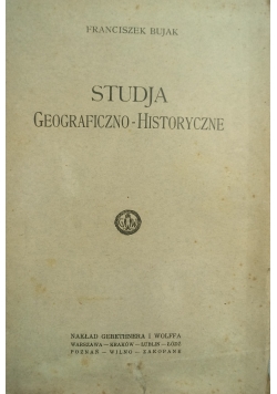 Studja Geograficzno-Historyczne ,1925 r.