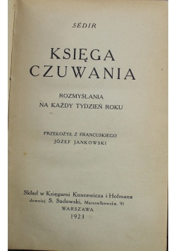 Sedir Księga czuwania 1923 r.
