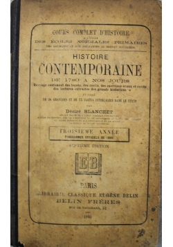 Histoire Contemporaine 1895 r