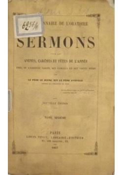 Les Missionnaire De L' Oratoire Sermons, 1857 r.