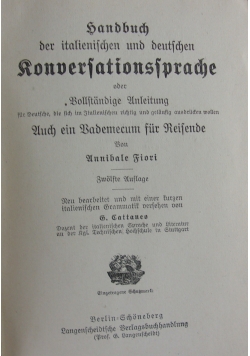 Ronverfationsfprache, 1910r.