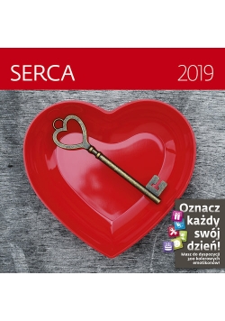 Kalendarz wieloplanszowy Serca 30x30 2019