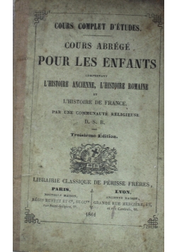Cours Abrege Pour Les Enfants 1861 r.