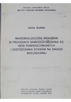 Mikrobiologiczne wskaźniki w procesach samooczyszczania się wód powierzchniowych