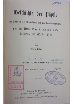 Geschichte der Papste. Vierter Band,  1907 r.