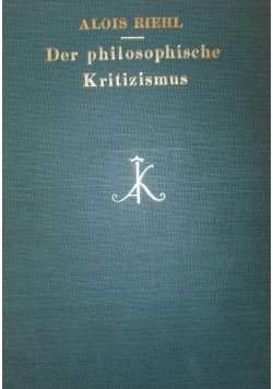 Der philosophische Kritizismus ,1926 r.