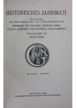 Historisches Jahrbuch. Tom 42, 1922 r.