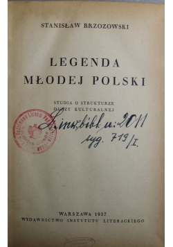 Legenda Młodej Polski 1937 r.
