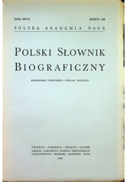 Polski Słownik Biograficzny Tom XXV
