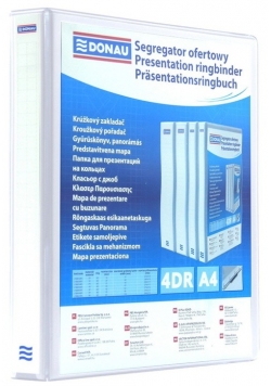 Segregator ofertowy DONAU, PP, A4/4RD/25, biały