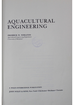 Aquacultural Engineering